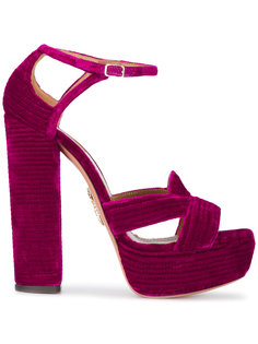 бархатные босоножки  Ava Plateau 150 Aquazzura