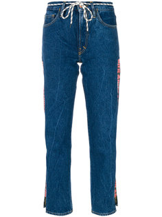 укороченные джинсы с логотипом Aries