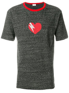 футболка с принтом сердца Saint Laurent