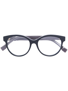 очки в круглой оправе с заклепками Fendi Eyewear
