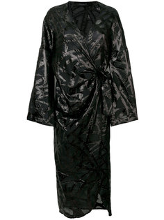 блестящее платье-кимоно с запахом Federica Tosi