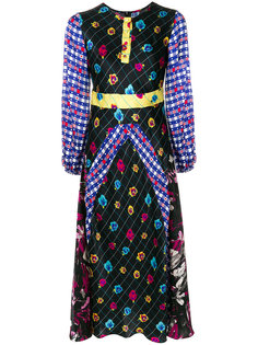 платье с узором и длинными рукавами Duro Olowu