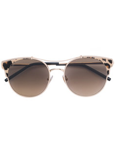 круглые солнцезащитные очки с леопардовым принтом Jimmy Choo Eyewear