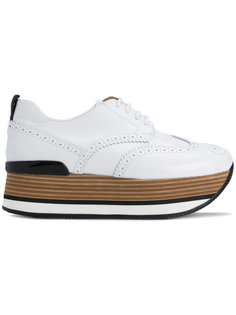 туфли на шнуровке и танкетке Hogan