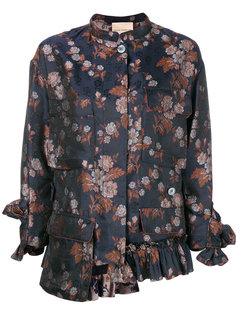 жаккардовый пиджак с цветочным принтом  Erika Cavallini