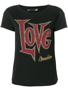 футболка с заклепками Love Love Moschino