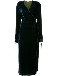 бархатное платье с запахом Attico