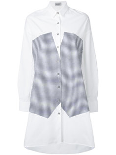 check print shirt Balossa White Shirt