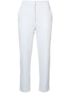 укороченные брюки в клетку "гингем " Brock Collection