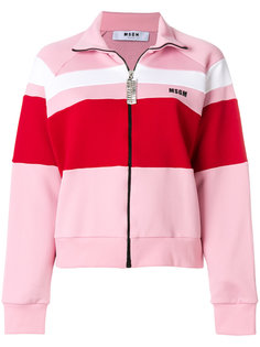толстовка колор блок на молнии  MSGM