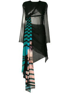 платье с драпировкой и вырезом на спине Off-White