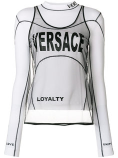 топ с многослойным дизайном Versace