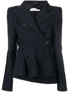 блейзер асимметричного кроя с запахом в тонкую полоску Maison Margiela
