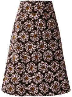юбка А-образного силуэта с цветочным принтом La Doublej