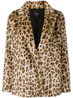 куртка А-силуэта с леопардовым принтом Theory