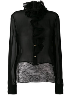 блузка с воротником с рюшами Lanvin