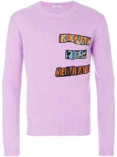 свитер с аппликацией Jamie Reid Valentino