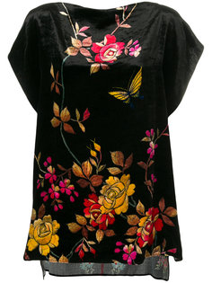 блузка с цветочным принтом и короткими рукавами  Pierre-Louis Mascia