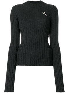 свитер с ребристой фактурой с металлической деталью Act N°1
