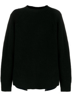 джемпер с длинными рукавами и вафельным узором  Sacai