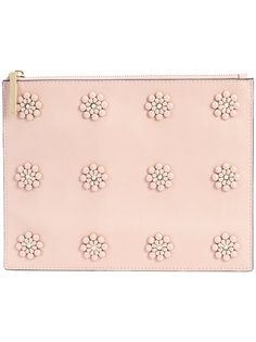 flower embellished clutch Christian Siriano