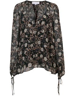 прозрачная блузка с цветочным принтом Robert Rodriguez
