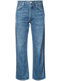 укороченные джинсы с полоской сбоку Jean Atelier