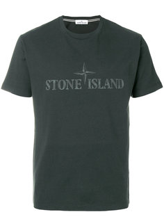 футболка с принтом-логотипом Stone Island