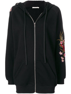 свитер на молнии с вышитыми цветами Amen