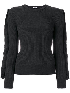 топ в рубчик с оборками на рукавах  P.A.R.O.S.H.