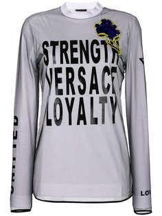 топ с длинными рукавами и принтом  Versace