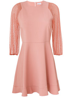 платье мини с полупрозрачными объемными рукавами  Red Valentino