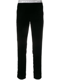 cropped logo trousers Ermanno Ermanno