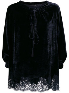 bell sleeve lace insert top  Ermanno Ermanno