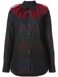 полосатая рубашка с оборками на горловине Osman