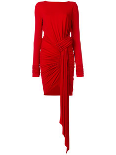 трикотажное платье со сборкой  Alexandre Vauthier