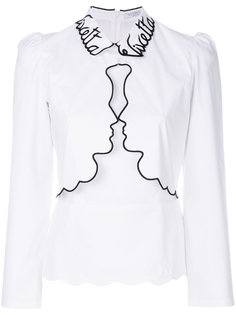 рубашка с контрастной отделкой  Vivetta