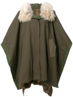 fur trim parka cape Army Yves Salomon