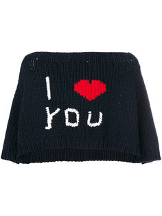укороченная футболка I Love You Raf Simons