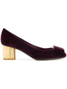 туфли на контрастном каблуке Salvatore Ferragamo