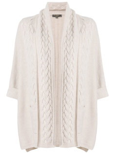 вязаный кардиган с шарфом с косами N.Peal