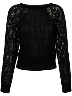 джемпер с кружевной вставкой  Twin-Set