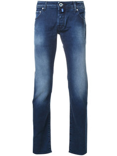 джинсы кроя слим с потертой отделкой Jacob Cohen