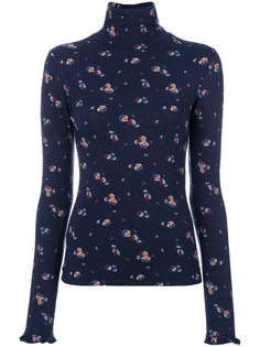 pansy print turtleneck top See By Chloé
