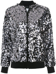 куртка-бомбер  с пайетками MSGM