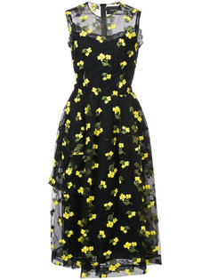 платье с цветочной вышивкой  Simone Rocha