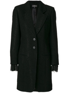 однобортное пальто с кружевными манжетами Ann Demeulemeester