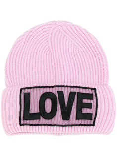 шапка с нашивкой Love Versace