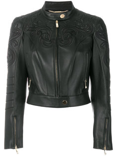байкерская куртка с вышивкой Versace