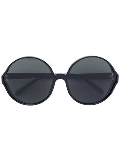массивные круглые солнцезащитные очки Linda Farrow